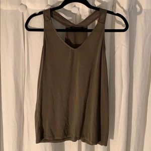 Green razor back tank